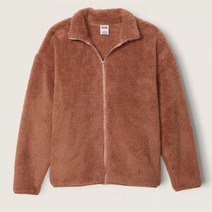 PINK Victoria's Secret Plush Brown Jacket